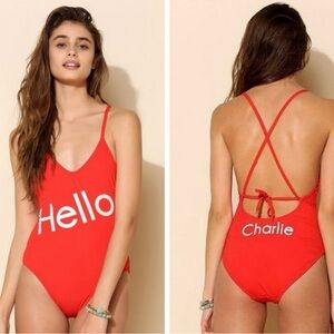 Wildfox Hello Charlie bathing suit